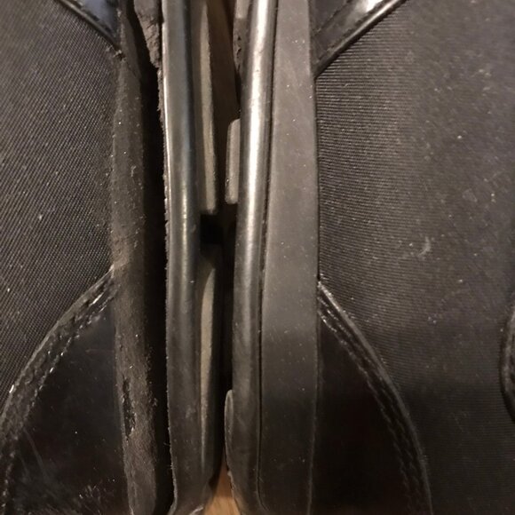 PRADA BLACK LEATHER AND NYLON WOMEN SNEAKERS WITH LACES 38 - Picture 9 of 12